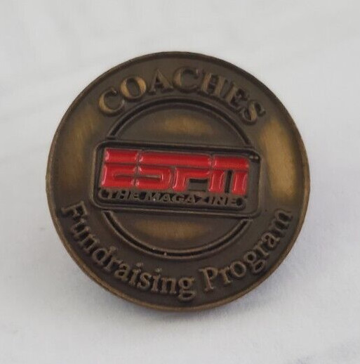 ESPN The Magazine Coaches Fundraising Program Lapel Hat Pin