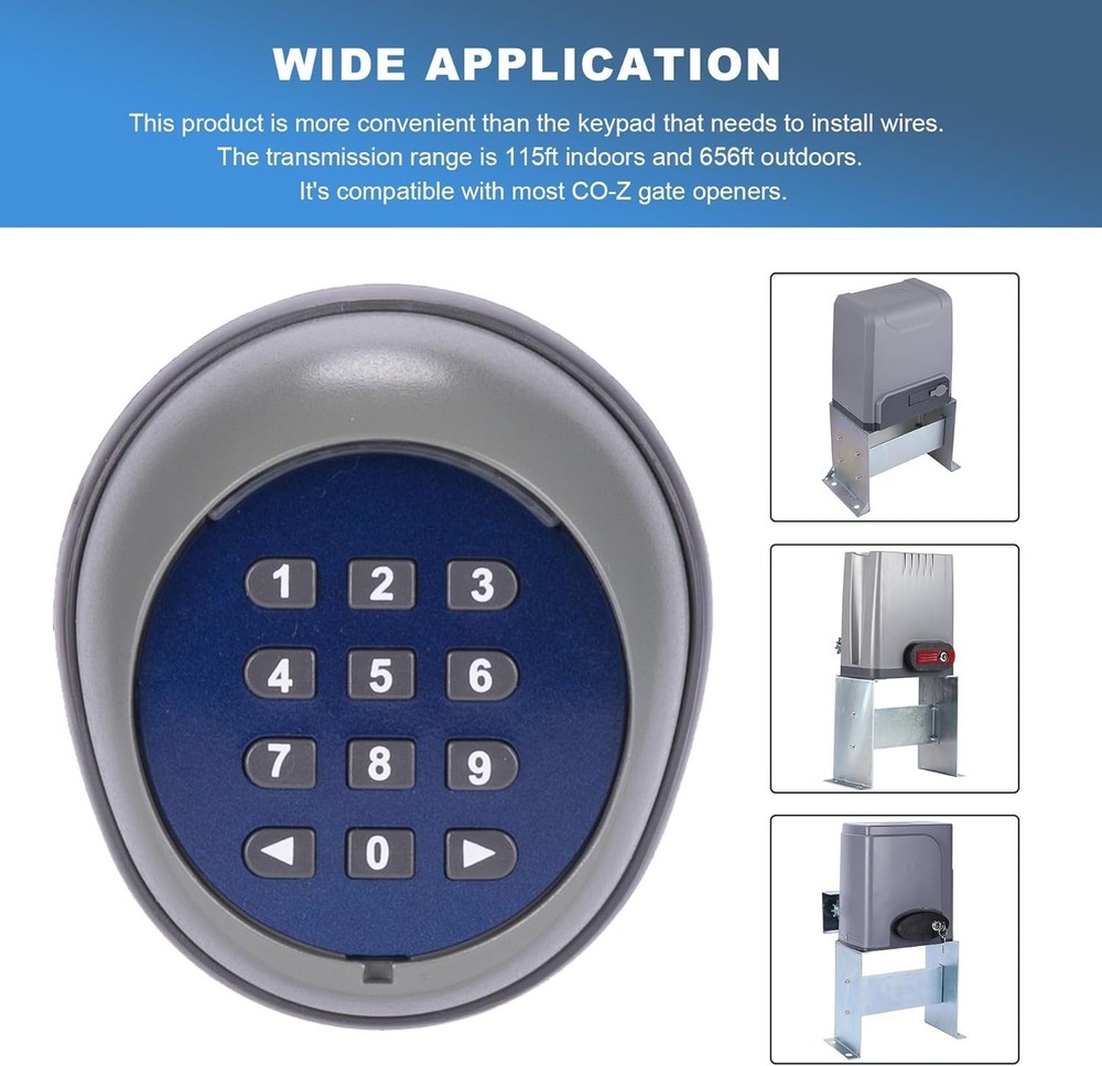 Outdoor Wireless Keypad for Sliding Gate Openers - Effortless Keyless Security