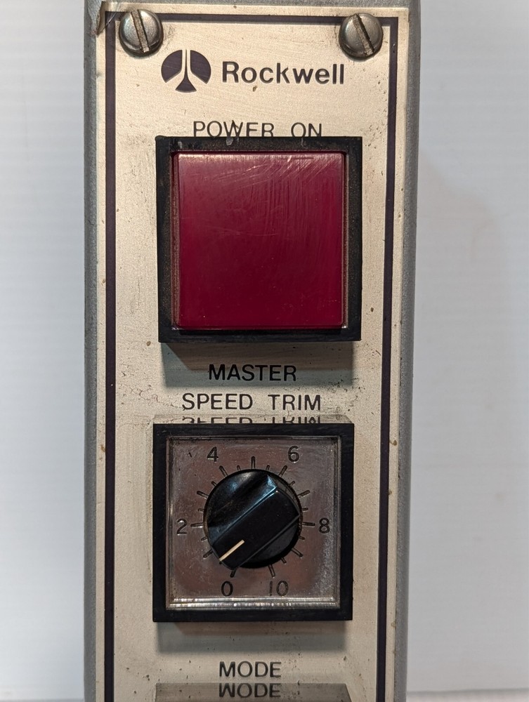 Rockwell Goss Di-Litho control panel, Master Speed Trim, Local Speed Control