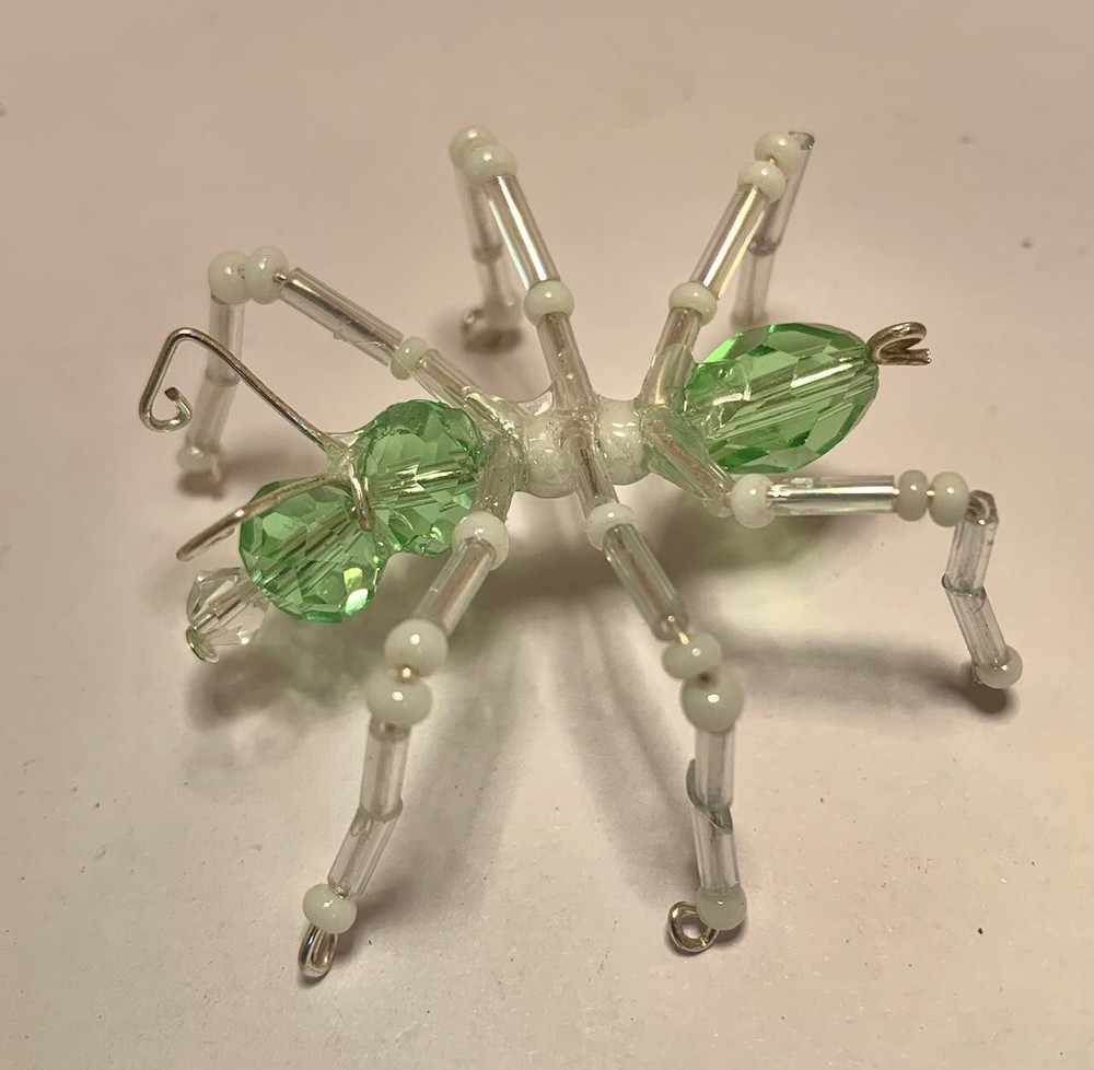 Handmade Bead & Wire GREEN ANT
