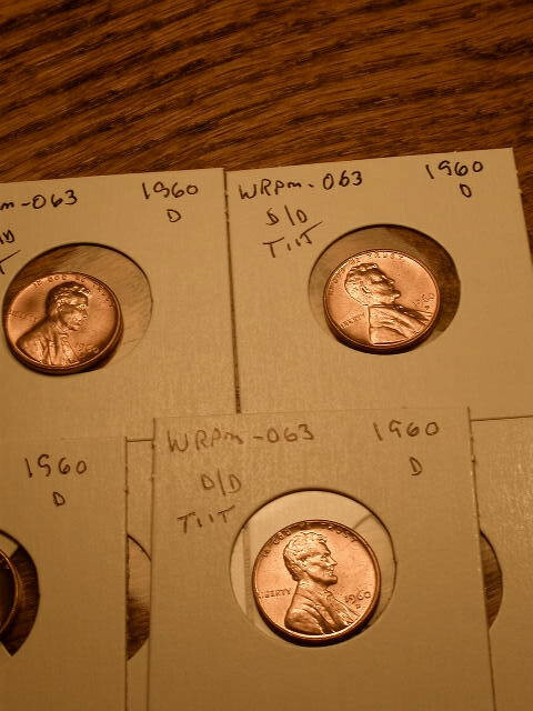 1960-D WRPM#63 D/D Tilted Nice Ch/Gem BU/Uncirculated Red Lincoln Cent Error