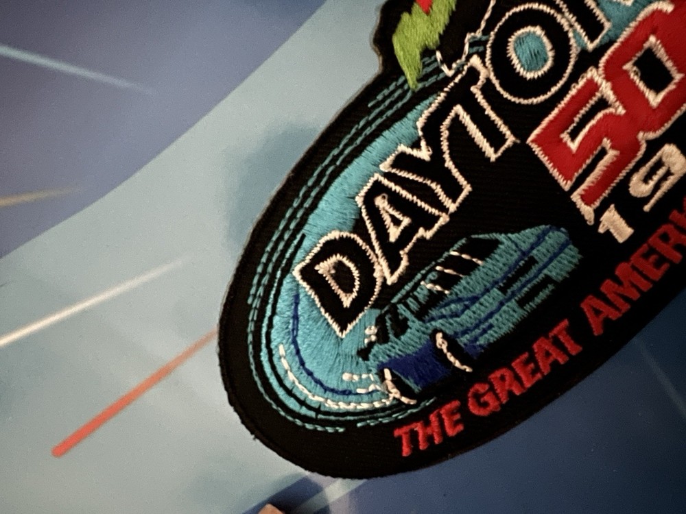 Daytona 500 Emblem Patch 1997 souvenir folder