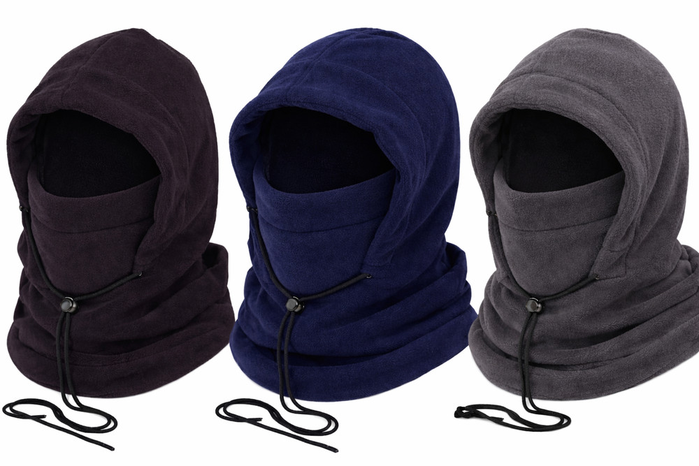 Fleece Snood with Elasticated Neck Thermal All in One, Toggle Pull String
