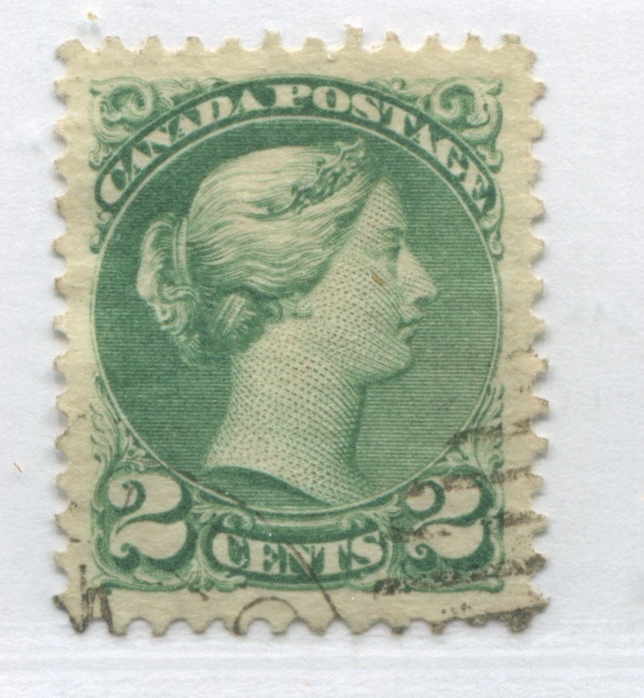 QV Small Queen 2 cents used perfectly centered