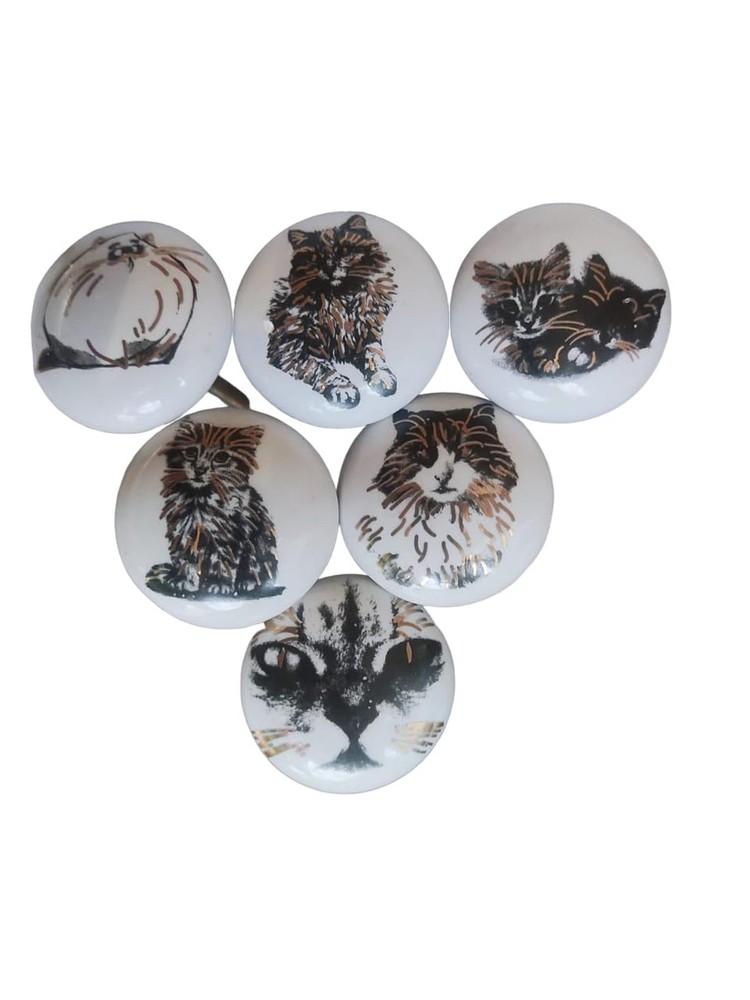 ATCUSA Vintage Multi Designed Decorative Ceramic Cupboard Kitchen Cabinet Doo...