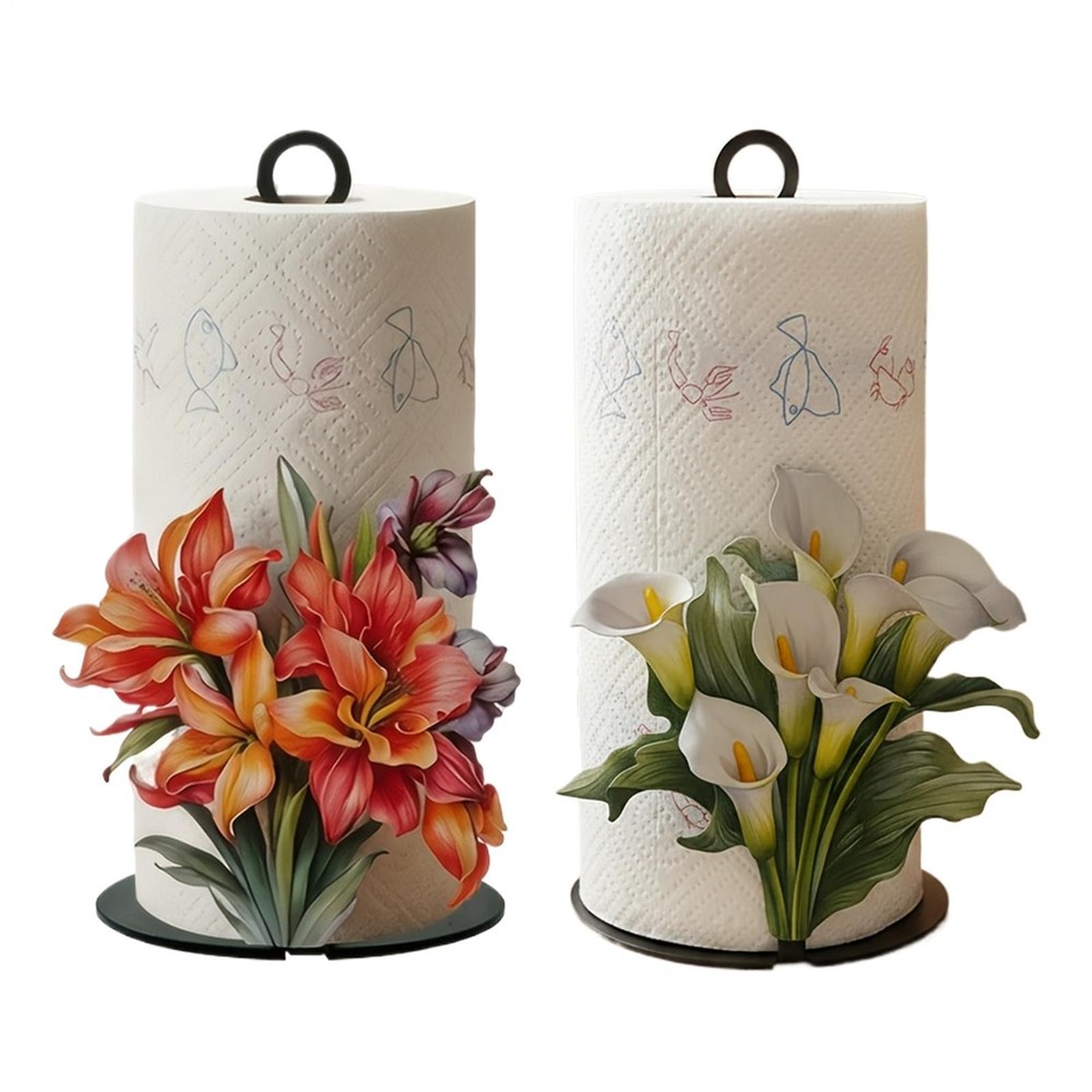 Lily Spring Paper Towel Holder Countertop Kitchen Decor and Accessory