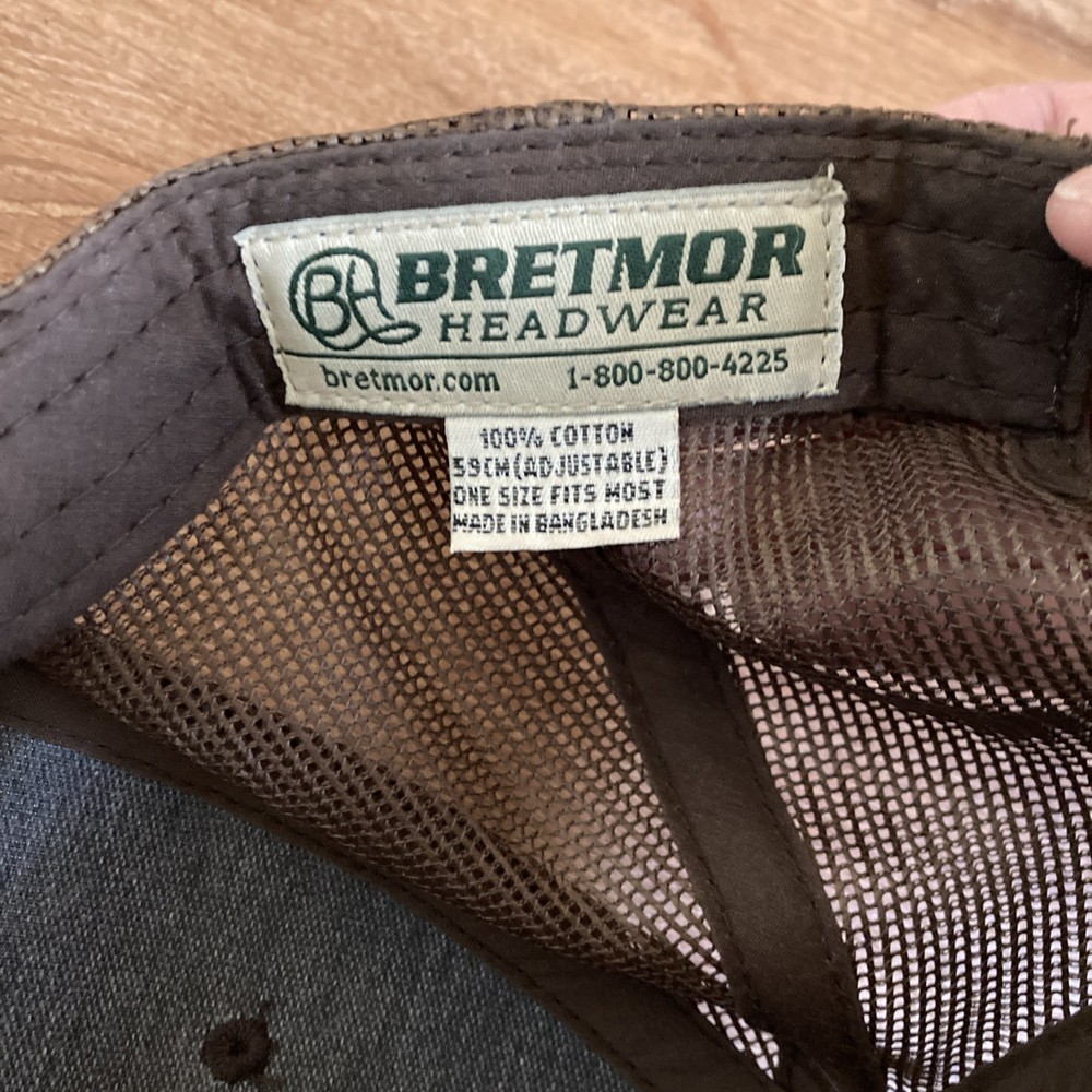 Benelli Logo Patch Trucker Hat Vintage Camo Brown Tan Adjustable