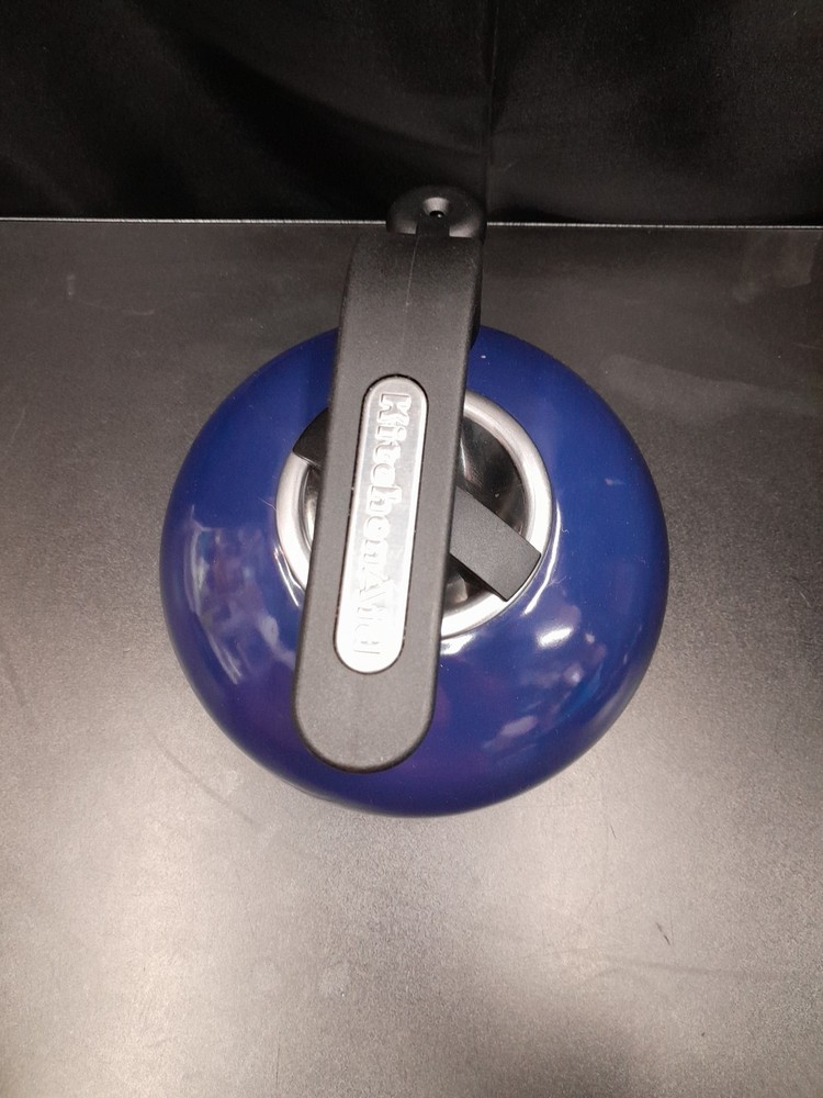 KitchenAid 2 Quart Blue Enamel Whistling Teapot Tea Kettle