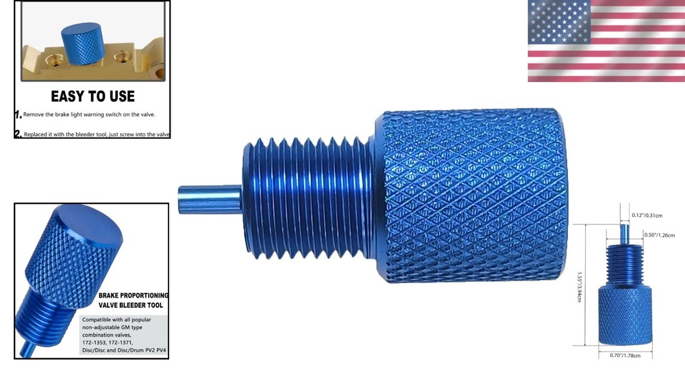 Lightweight Blue Brake Bleeder Tool for GM Combination Valves - Fast & Efficient