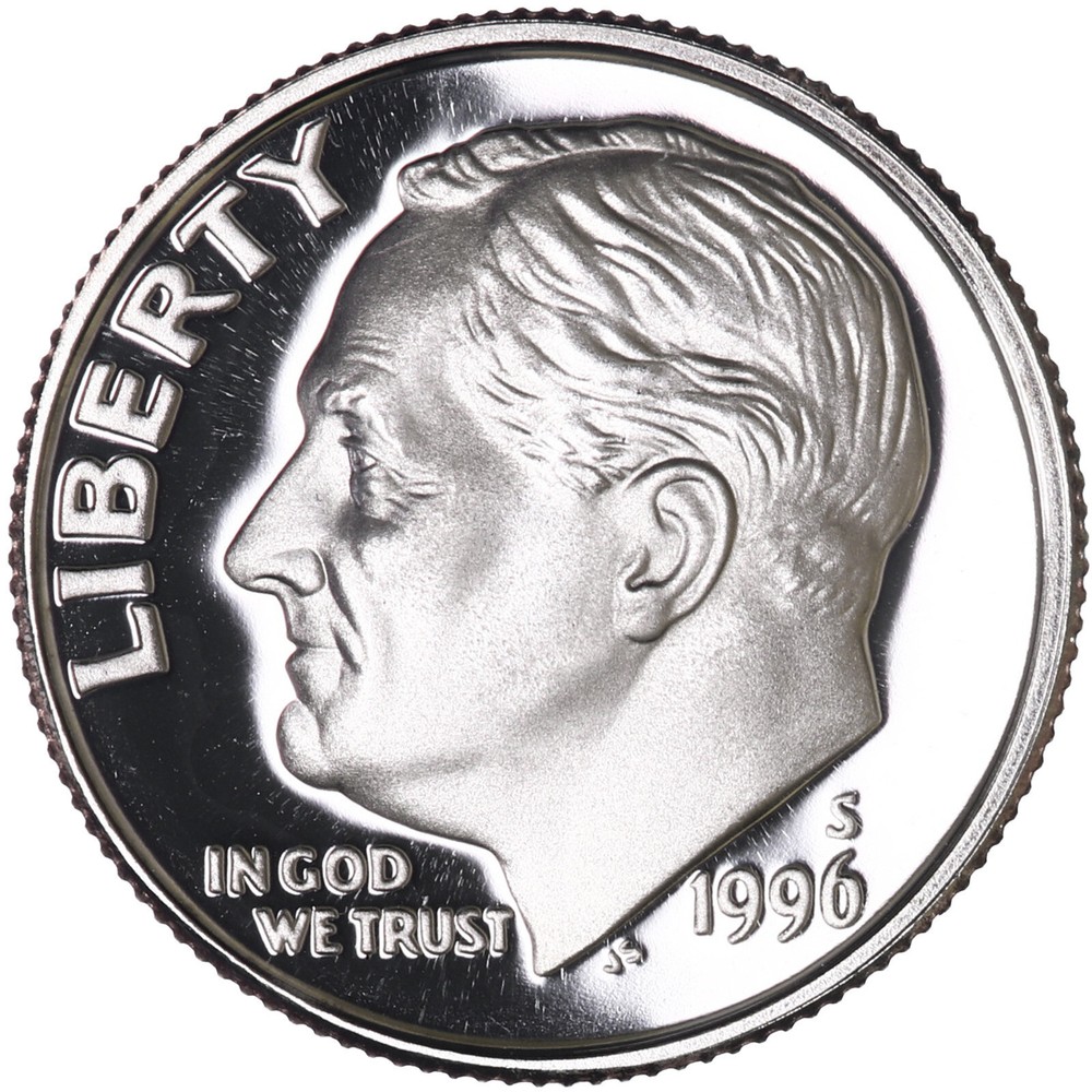 1996 S Proof Set Original Box & COA 5 Coins CN-Clad