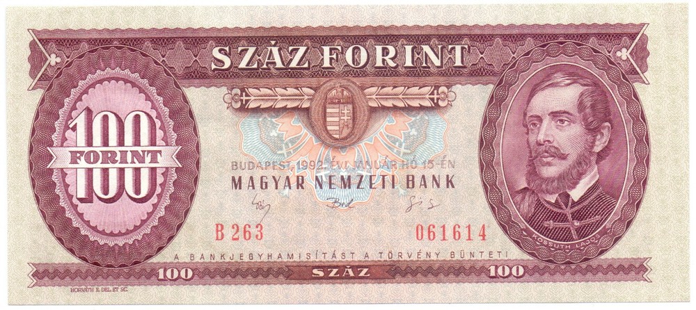 Hungary 100 forint 1992 UNC