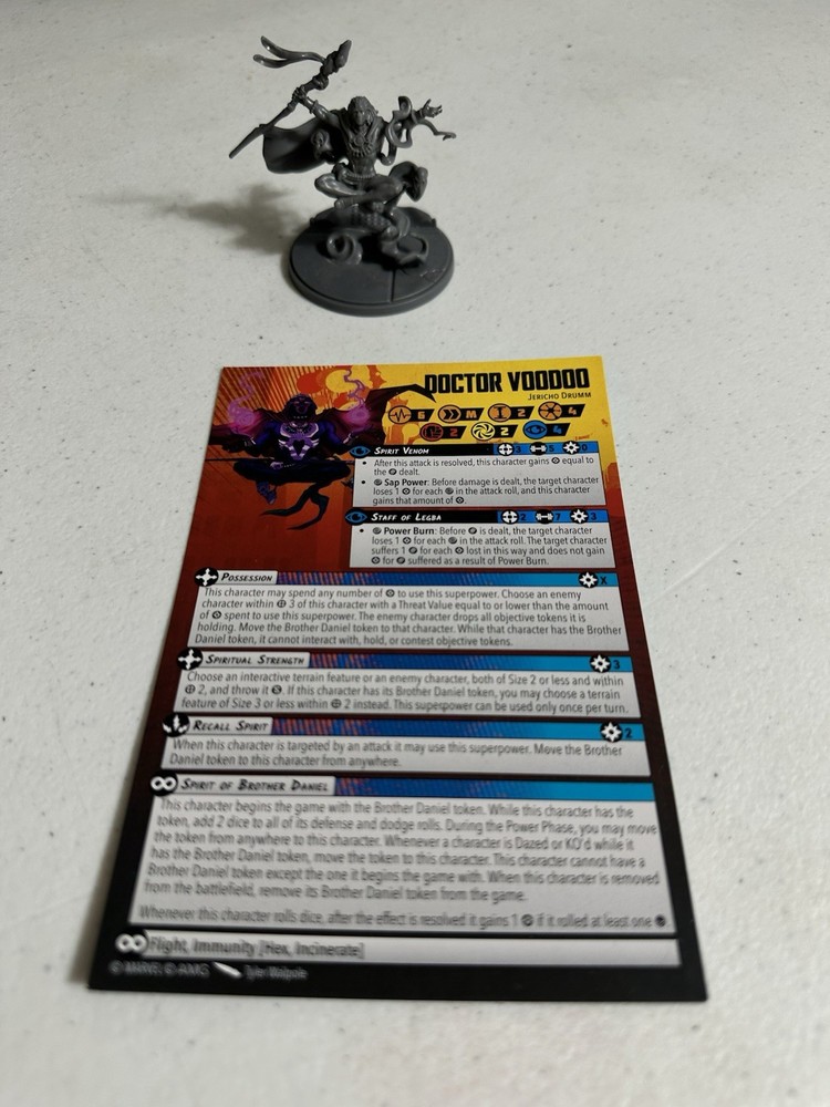Marvel Crisis Protocol Doctor Voodoo With Character Card