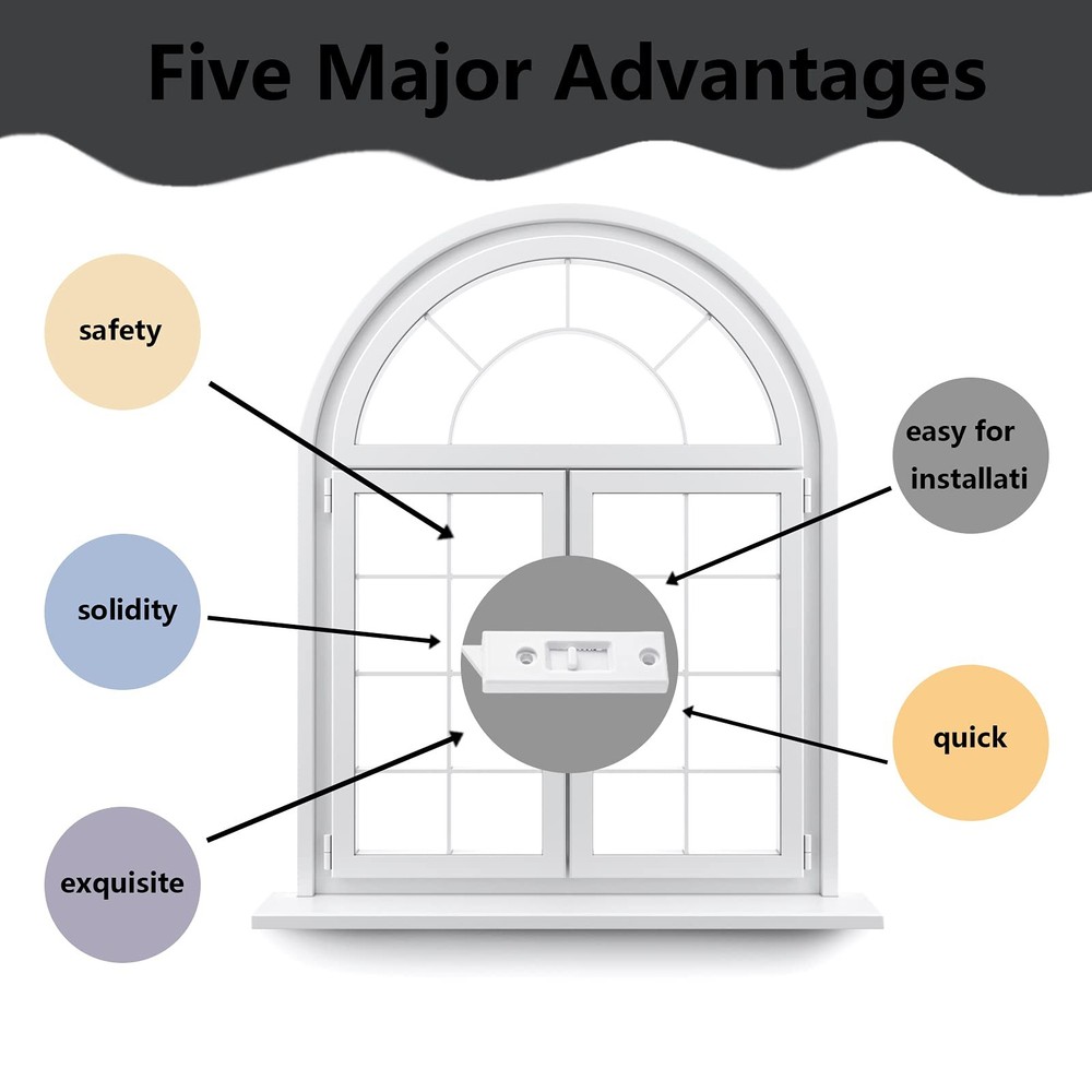 Window Latch Locks Parts and Hardware Tilt Plastic White