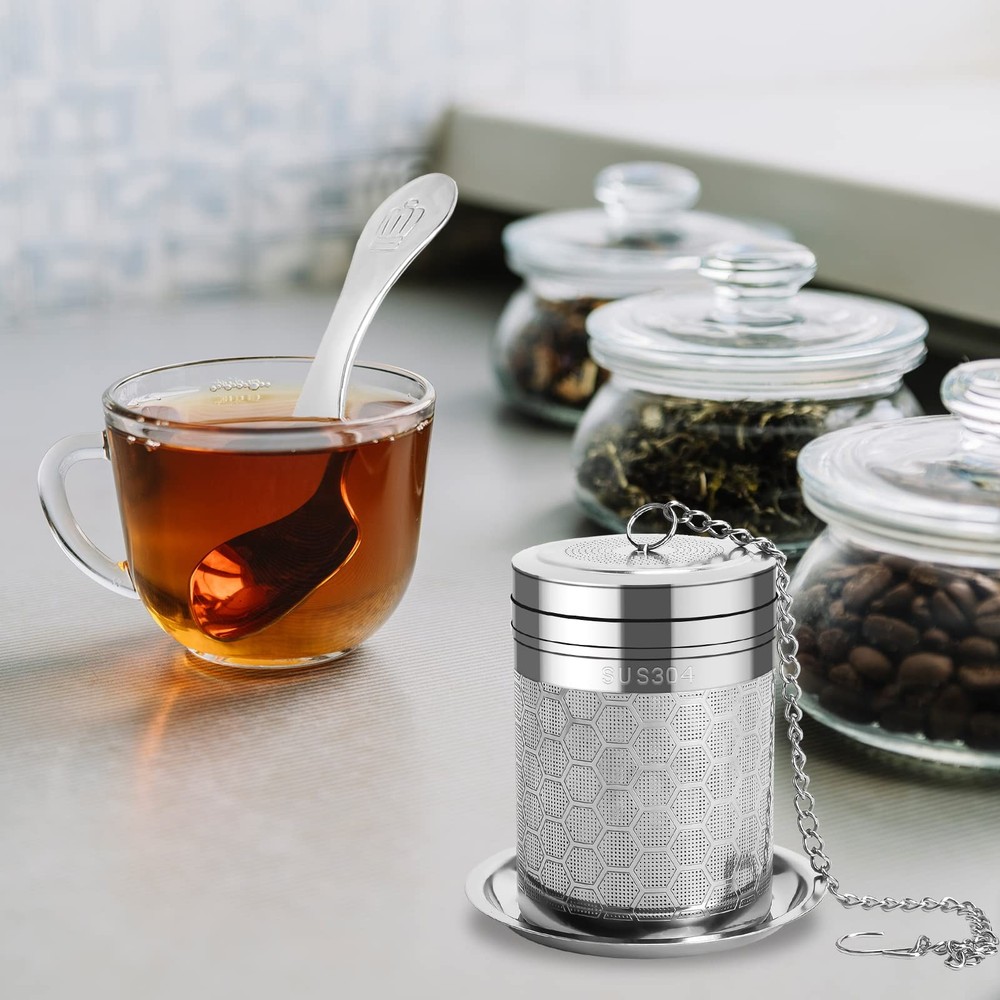 Large Tea Infusers for Loose Tea, Extra Fine Mesh Large Tea Strainer for Spic...