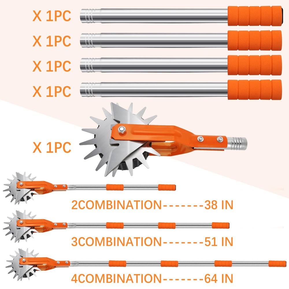 Manual Edger Lawn Tool, Sidewalk Grass orange&silver-colored