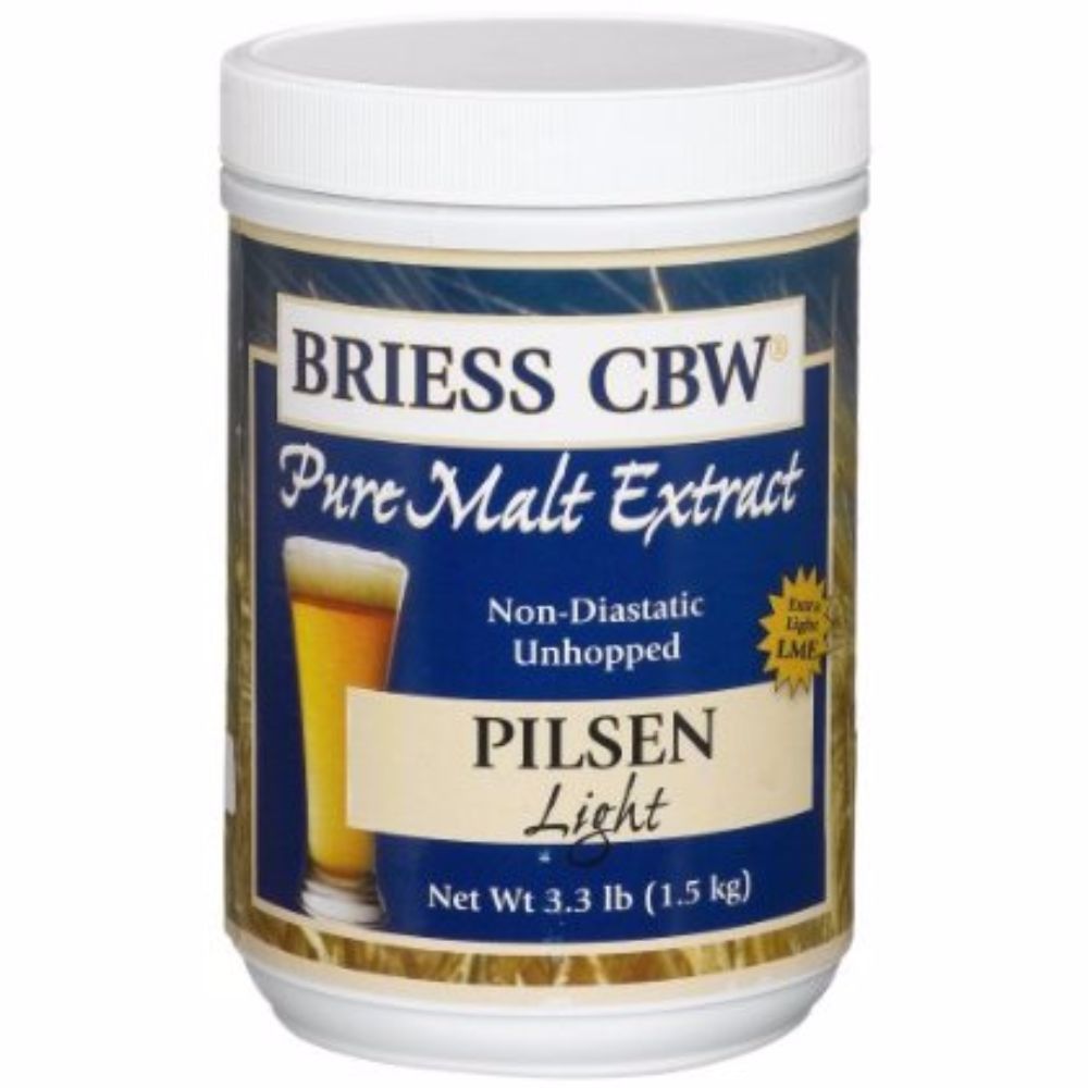 Briess CBW Malt Extract, Pilsen Light, 3.3-Pound Jars (Pack of 2)