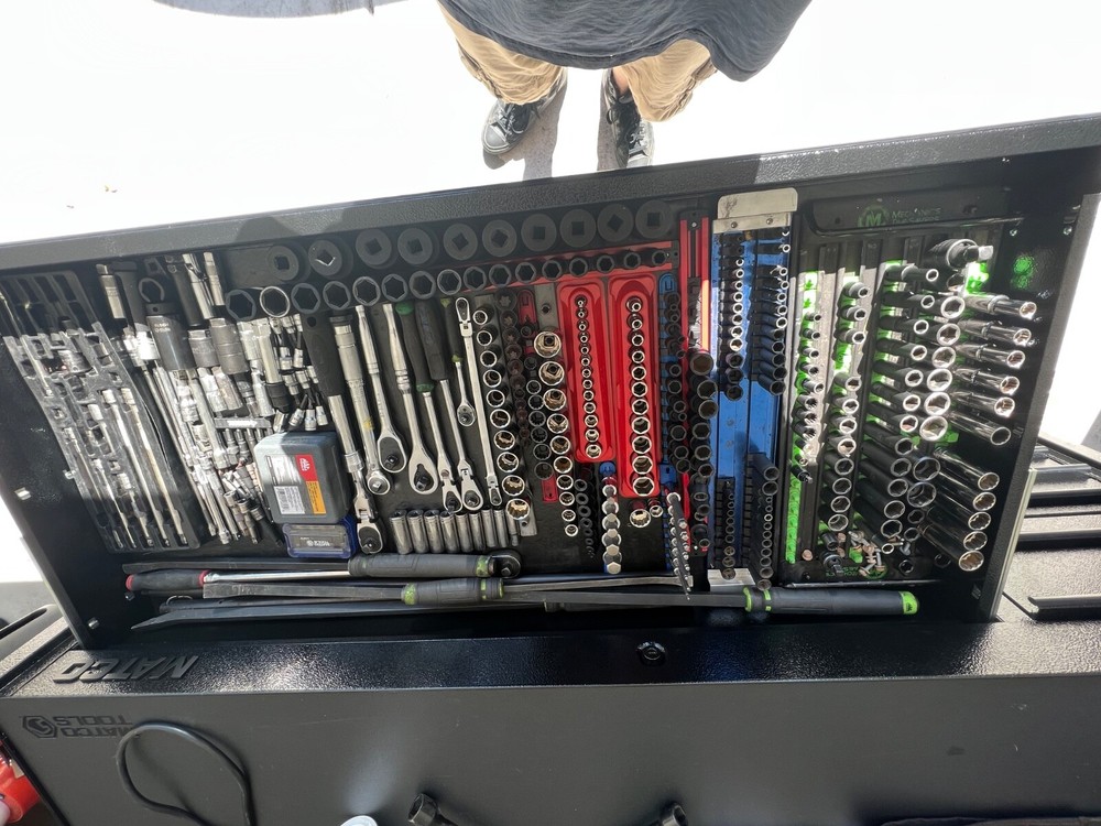 Matco 4S Triple Bank tool box with tools. Snap-On, Matco, Cornwell, Mac Tools.