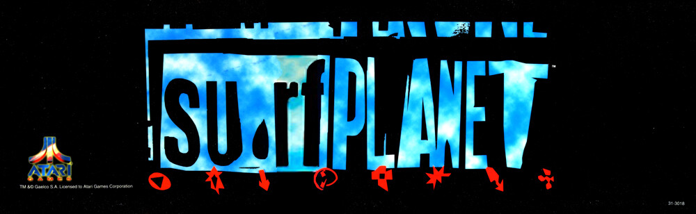 Surf Planet Arcade Marquee 26" x 8"
