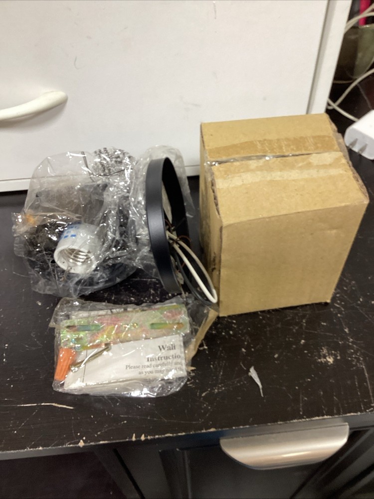 Elementals 252 550 Exterior Wall Lantern Matte Black New