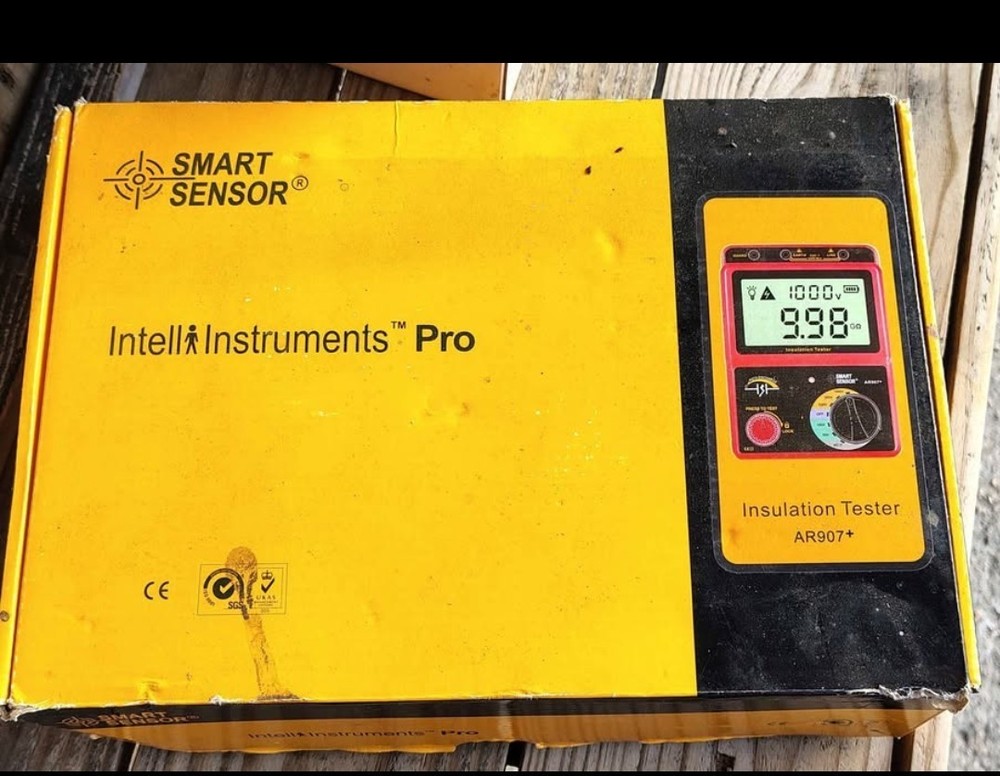 Megger Digital Voltage Insulation Meter Tester AR907A+ New- Smart Sensor