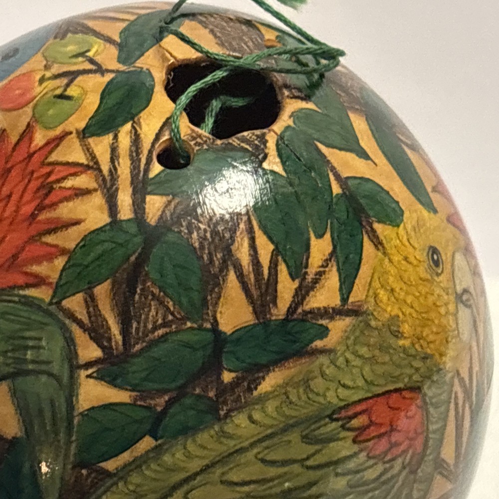 Hand-Painted Round Hanging Gourd