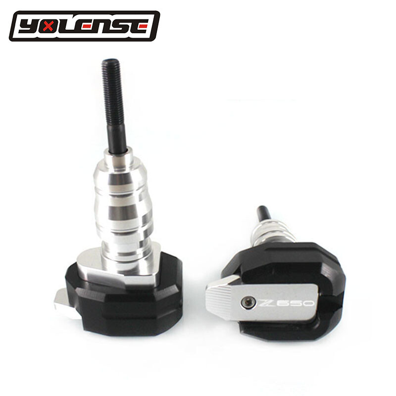 Silver Falling Protection Frame Slider Guard Protector For KAWASAKI Z650 2017-23