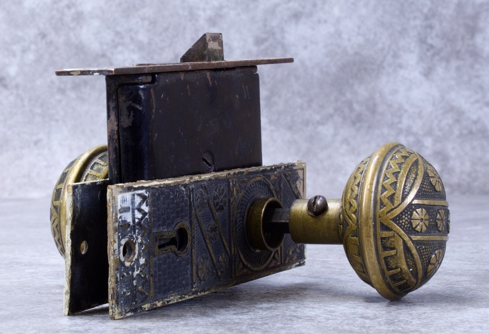 Antique Ornate Brass Door Knobs