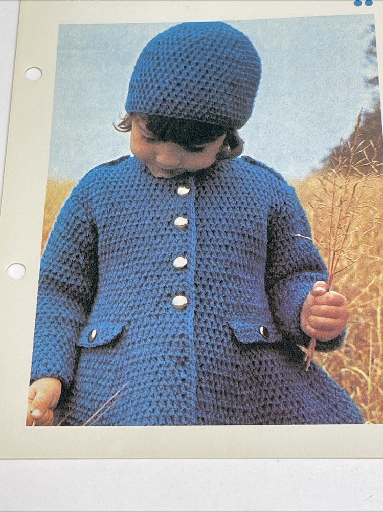 Girl's Coat and Hat Crochet Pattern Marshall Cavendish