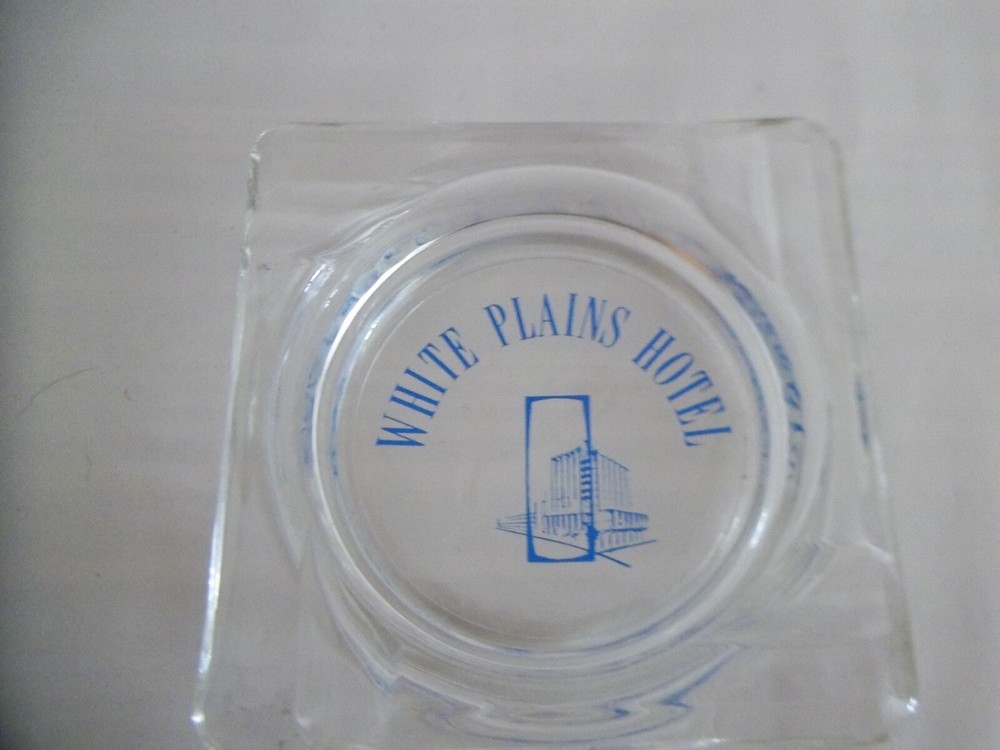 White Plains Hotel Glass Ash Tray