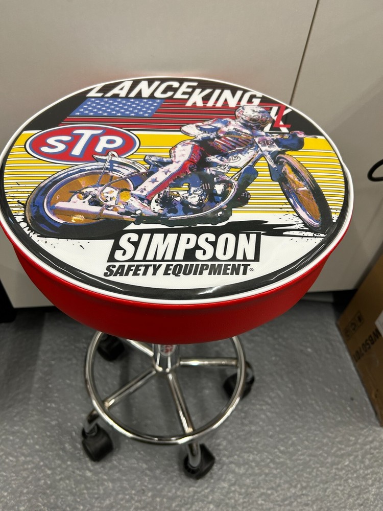 Lance King speedway height adjust rolling Workshop/bar-stool Cradley Heath