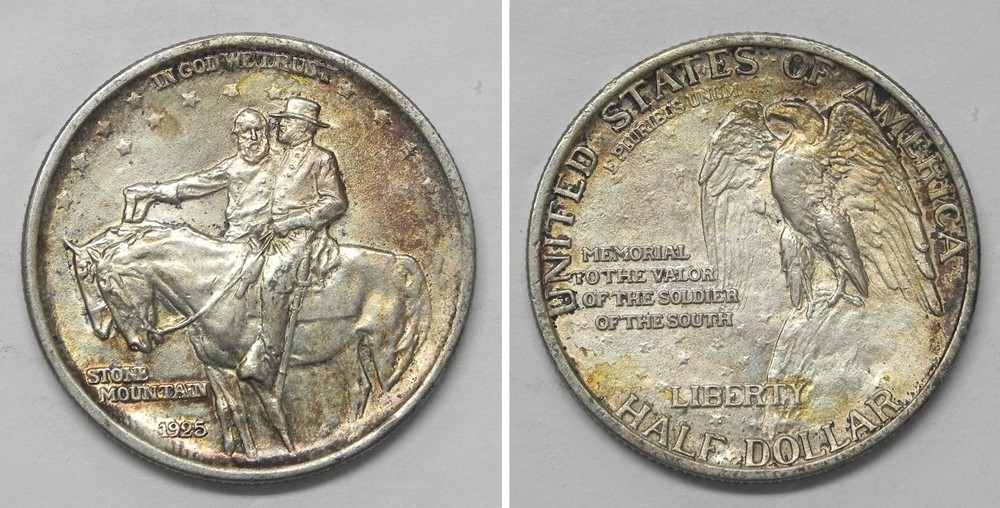 X7563 1925 Stone Mountain Commemorative Half Dollar 50c, Choice BU