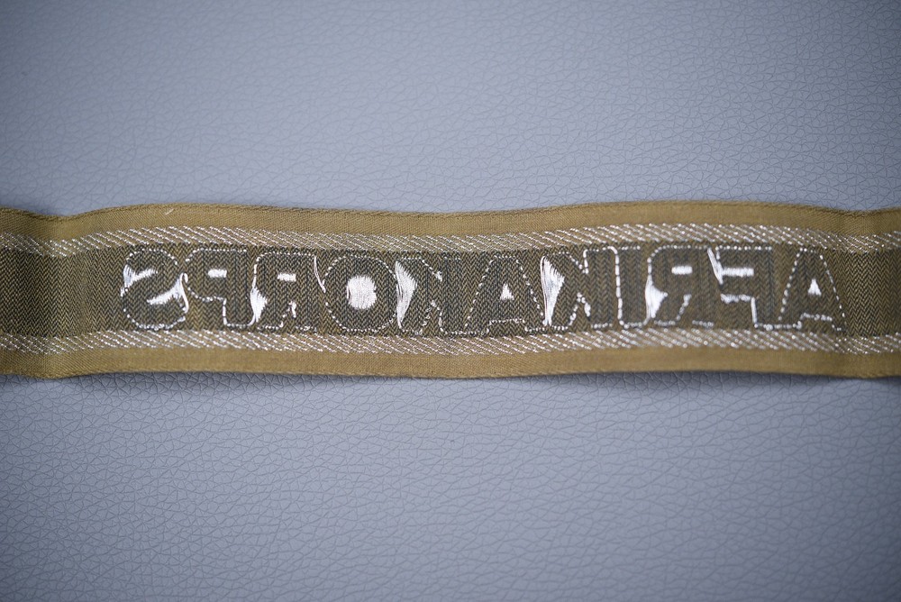 WWII GERMAN 'AFRIKAKORPS' CUFF TITLE