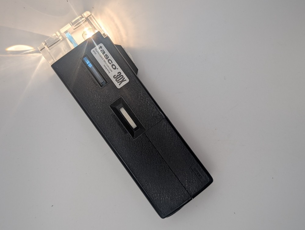 Vintage Tasco Illuminated 30X Microscope 9700 Magnifier