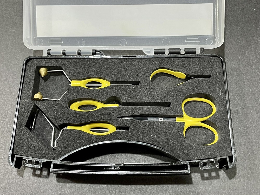 Loon Core Fly Tying Tool Kit (yellow) Includes 5 tools in a sturdy travel case.