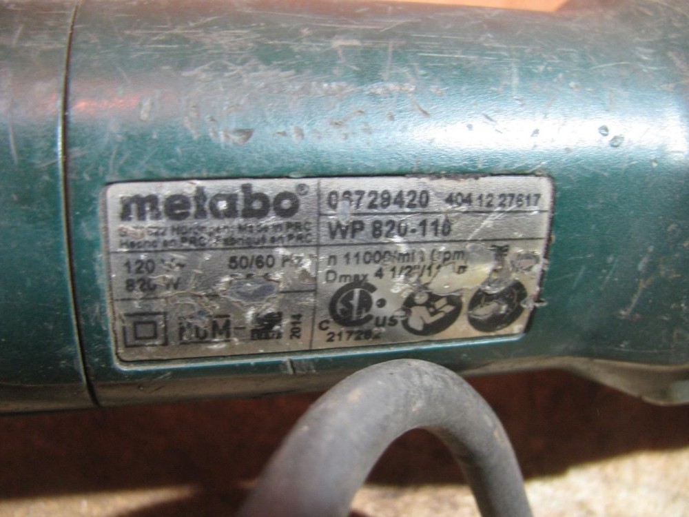 Metabo WP820-115 4.5" Angle Grinder for Parts
