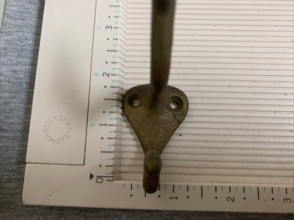 Vintage Cast Brass Double Coat Hook
