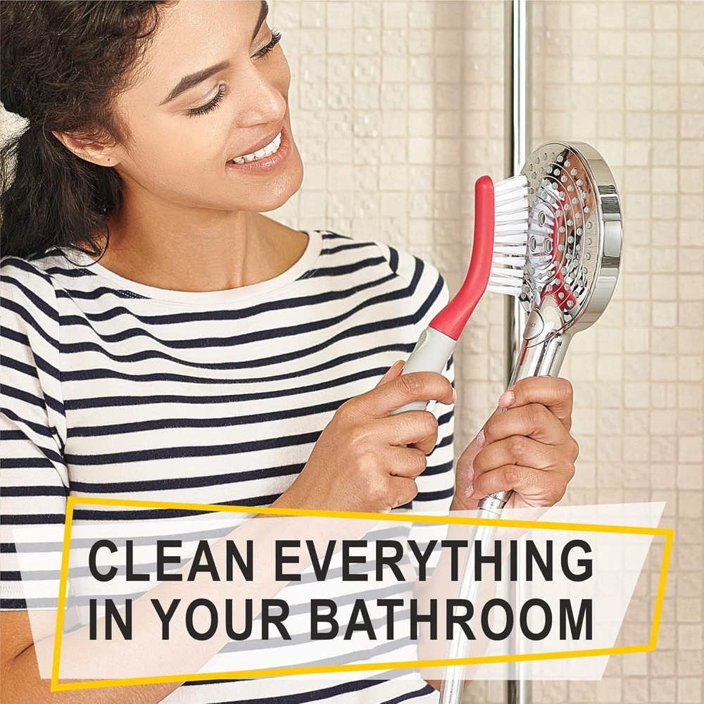 Versatile 3-Piece Scrub Brush Set for Effective Tile, Grout & Shower Maintenance