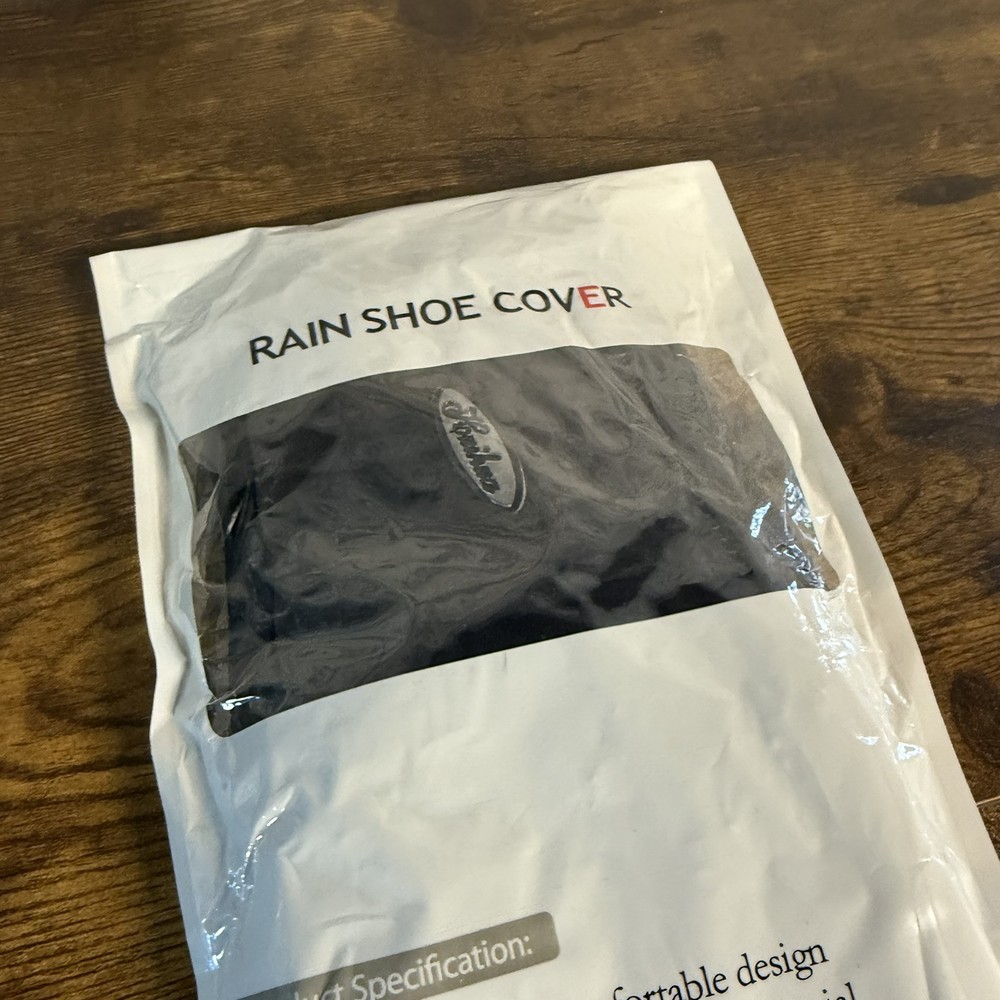 NEW - Black Rain Shoe Covers - Large