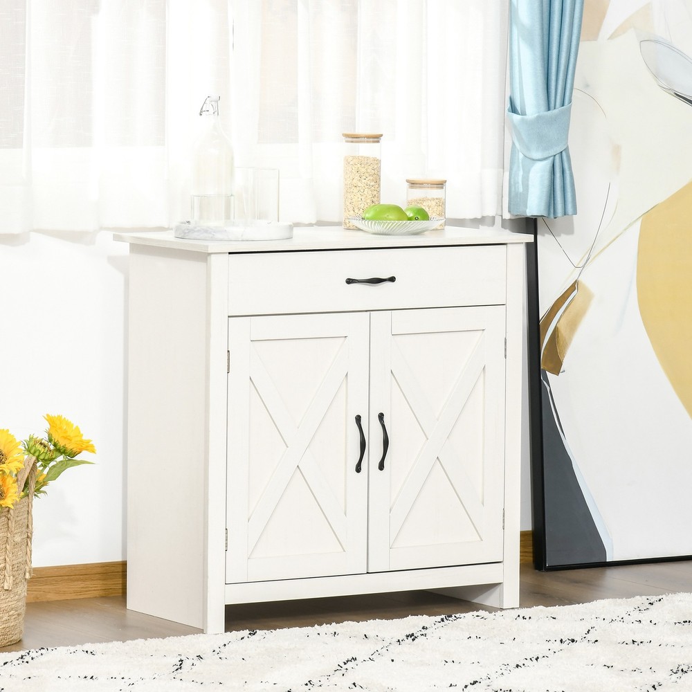 32" Modern Farm Style Sideboard Storage Buffet Server Cabinet Organizer