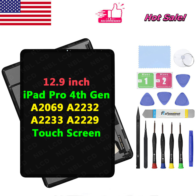 12.9" LCD Screen Replacement for iPad Pro 12.9 4th Gen A2233 Display Assembly