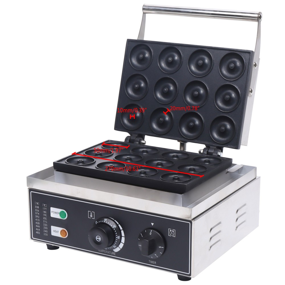 Donut Maker Machine Breakfast Snacks Maker 12 Doughnuts Making Machine Nonstick