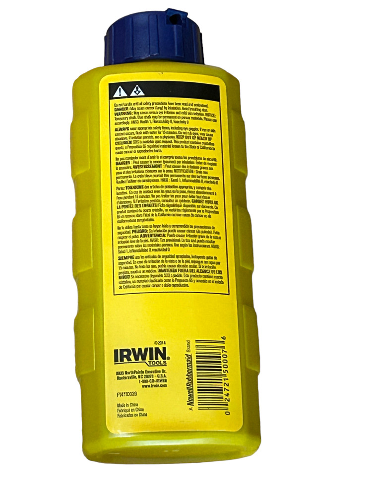 Strait-Line Marking Chalk Irwin 64901 Standard - Blue - 8 Ounces
