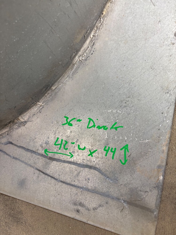 34" galvanized paint booth ductwork