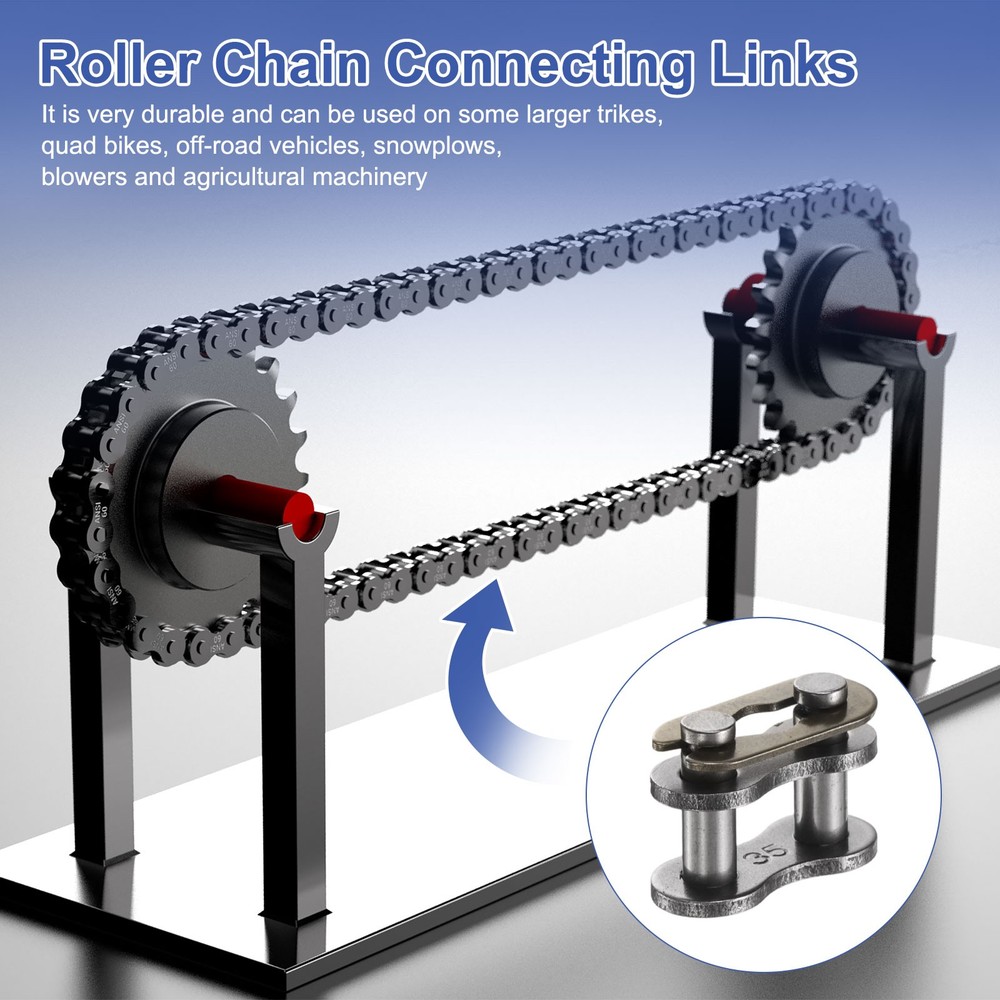 30Pcs #35 Roller Chain Connecting Links 13mm Pitch Chain Master Links