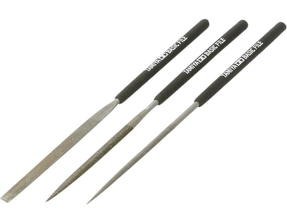 Tamiya Craft Tools Basic File Set (Smooth Double-Cut) 74104