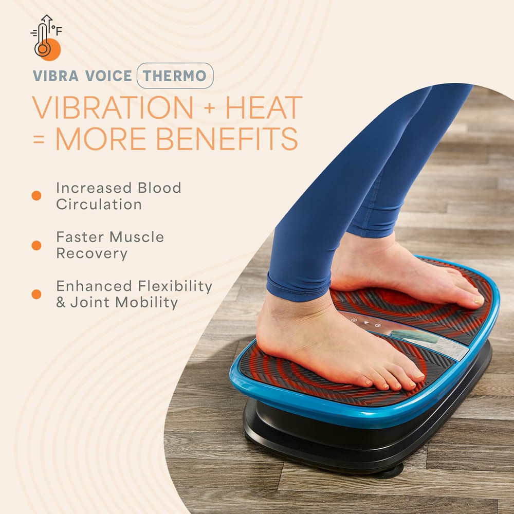 Voice-Controlled Vertical Motion Vibration Plate for Lymphatic Drainage with Hea