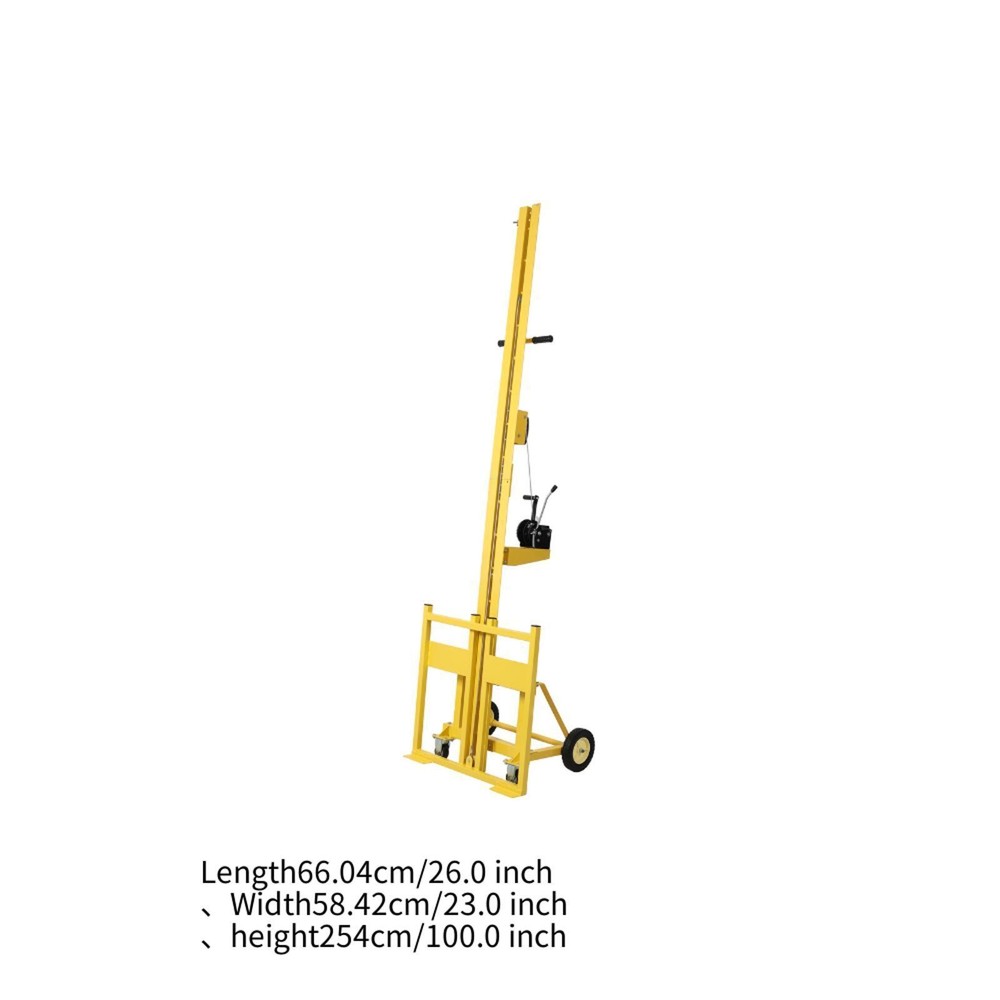 Professional-Grade Drywall Panel Lifter, 150LBS Capacity, Self-Locking Winch,