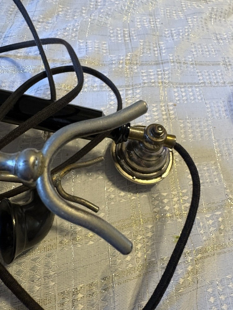 Black Rotary Heavy Numbered Telephone