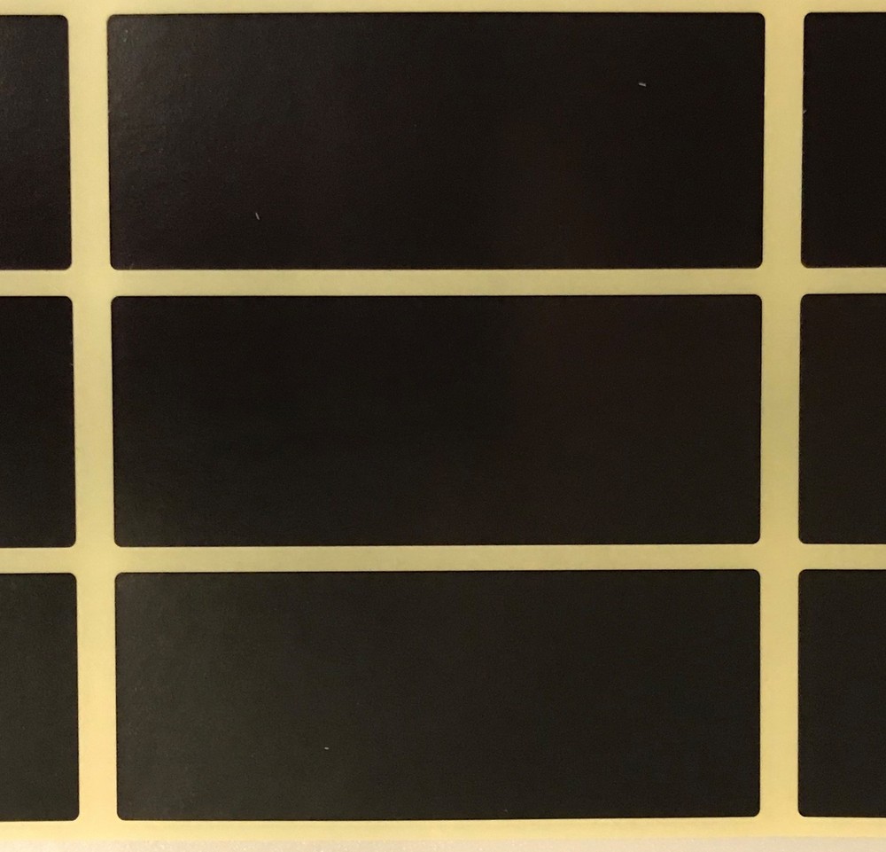 Large - Black 30 x 78mm Colour Code Rectangles / Filing / File Sticky Labels