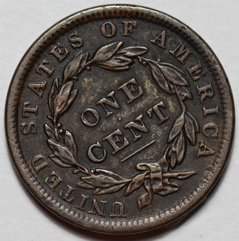 1838 Coronet Head Large Cent - US 1c Copper Coin